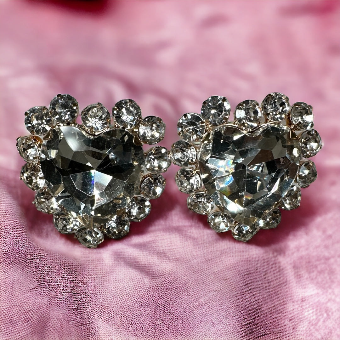 Hope Diamond Heart Earrings