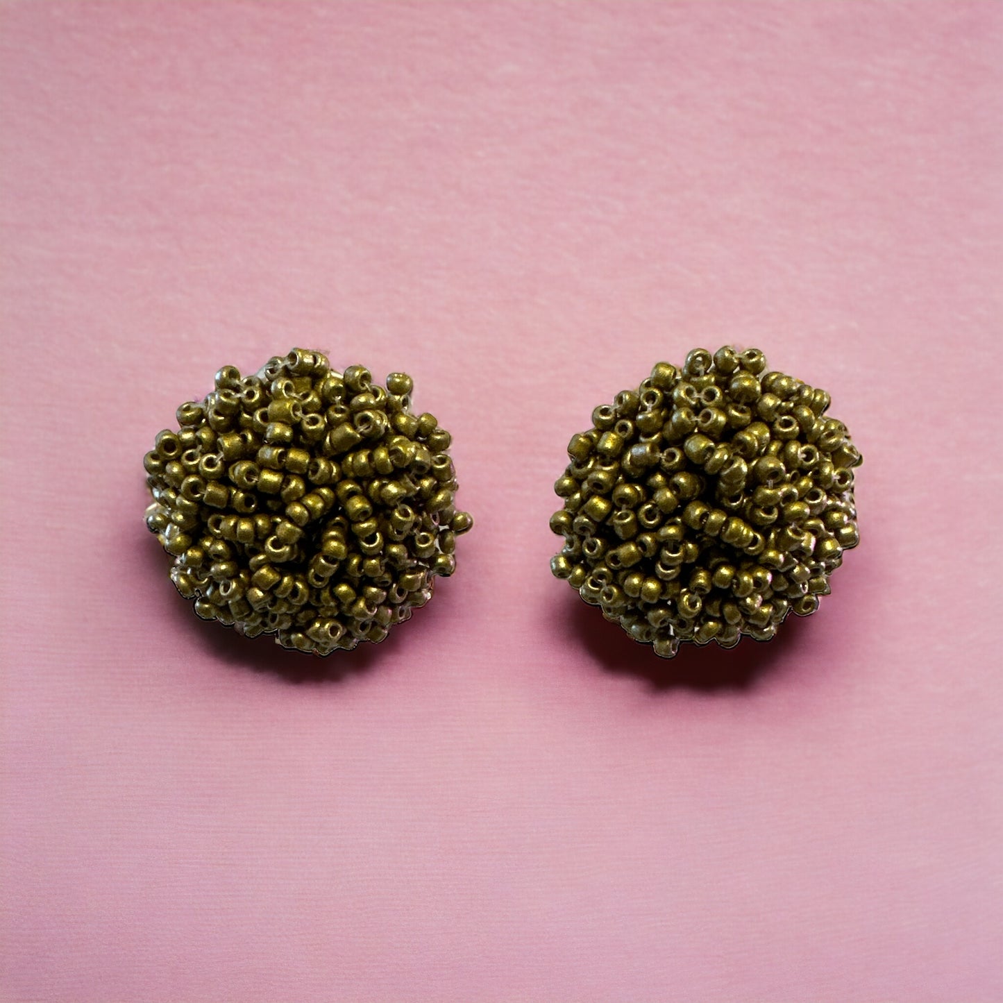 Golden Caviar Stud Earrings