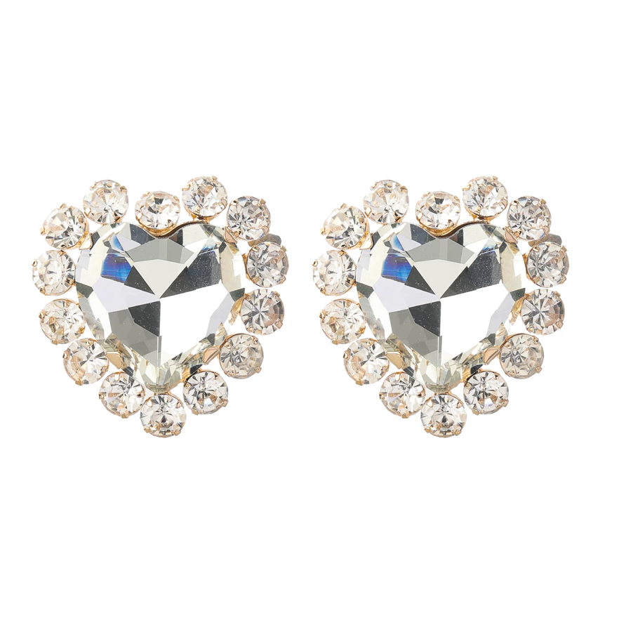 Hope Diamond Heart Earrings